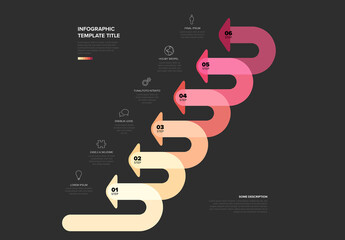 Colorful Six-Step Infographic Template