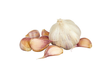 garlic isolated on white or transparent png