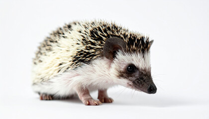 Obraz premium Cute hedgehog isolated on white background, wild animal.