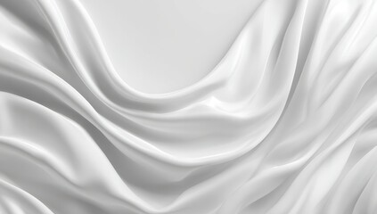 Obraz premium White fabric drapes in flowing folds