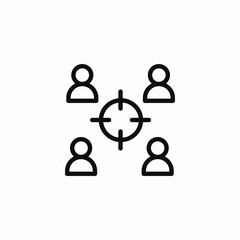 target audience group icon sign vector
