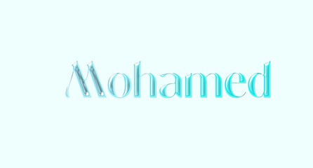 Mohamed name. Golden Name illustration. Colorful gradient graphic vector typography with removable background. 3D Separate european french name.