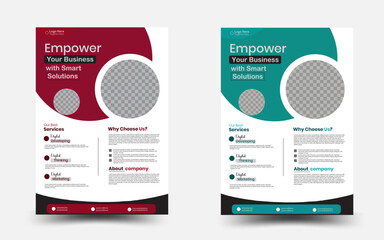 "Modern and Professional Flyer Design Template – Ideal for Corporate, Business, Event, or Marketing Promotions. This clean and minimal layout ensures your message is clear and impactful..