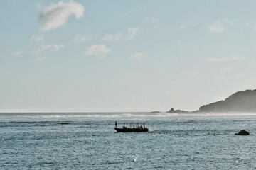 the beauty of Mandalika beach in the afternoon