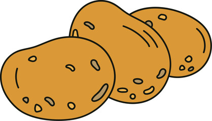 vector illustration of potatoes 