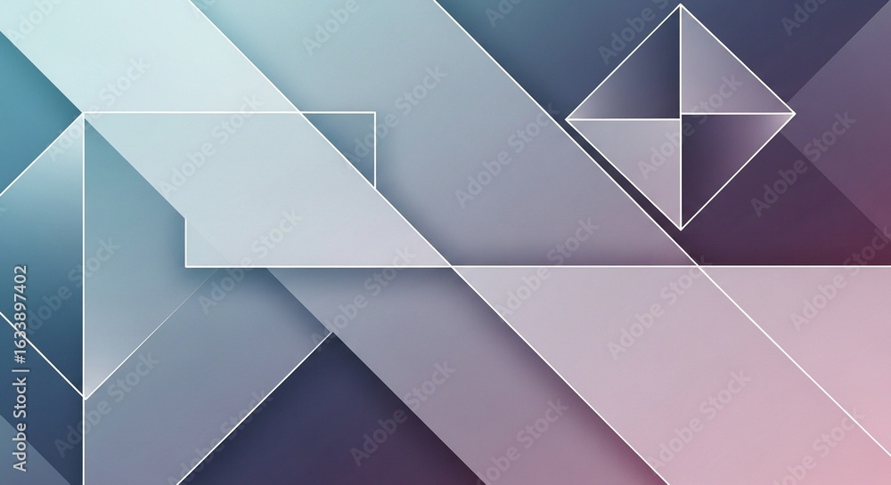 Aufkleber abstract geometric background with overlapping shapes and subtle color gradients, ideal for modern p
