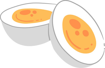 vector illustration of a boiled egg 