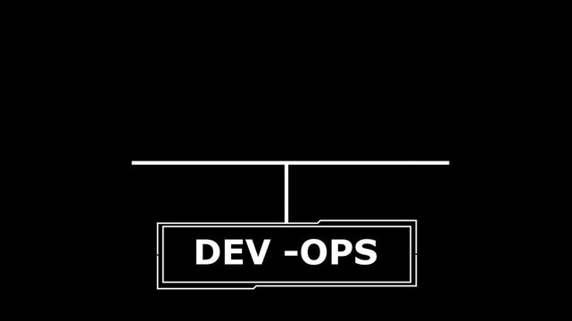 Dev-Ops Methodology Development Operations agile programming technology concept transparent background 4K VIDEO information, insight marketing network service smart solution 4k