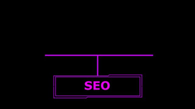 Business, Technology, Internet and network concept. SEO Search engine optimization transparent background 4K VIDEO information, insight marketing network service smart solution