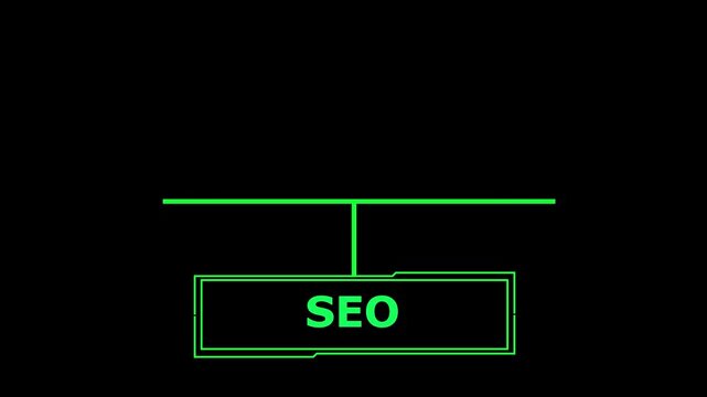 Business, Technology, Internet and network concept. SEO Search engine optimization transparent background 4K VIDEO information, insight marketing network service smart solution