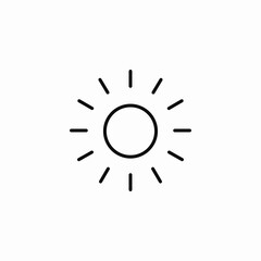 bright sun shining icon sign vector