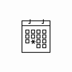 calendar due date icon sign vector