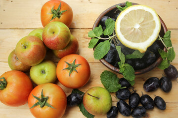fresh fruits and vegetables