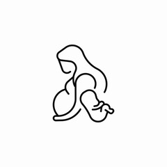 pregnant mother baby icon sign vector