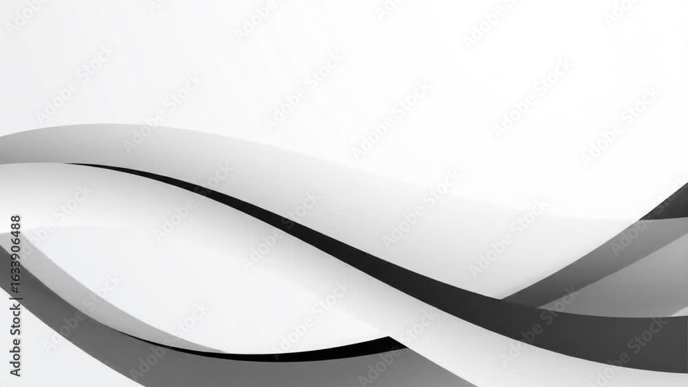 Poster abstract composition of curved shapes in contrasting light and shadow