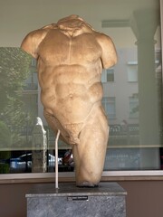 Alanya,Turkey - October 9, 2023: Tourist walk in the center of Alanya, visit to the museum

