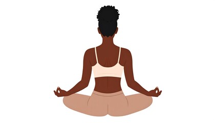 Woman meditating in lotus position