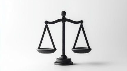 Balance scales representing justice and fairness on a minimalistic background