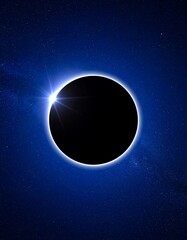 Obraz premium Solar eclipse in space