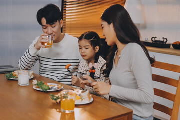 Family spends their free time together
