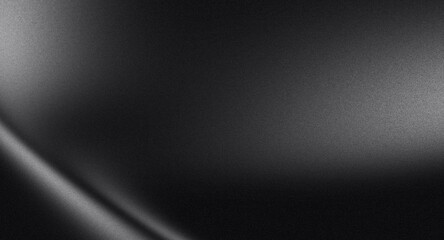 Abstract monochrome dark gradient noise texture, grainy black white background, banner header...