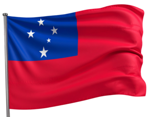 Realistic Samba Flag Waving in Fabric Texture with Light Highlights, Transparent PNG