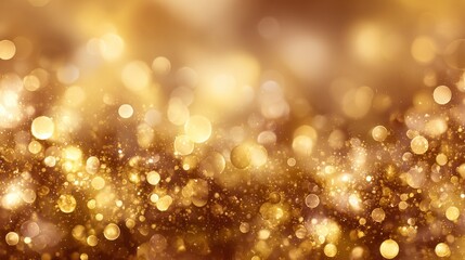 Golden Shimmer: Abstract Background of Sparkling Lights