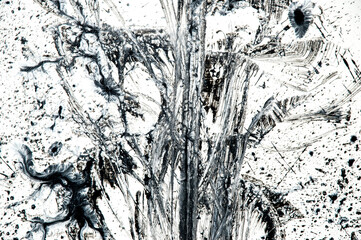 background, texture of brush strokes and splashes of paint, design elements