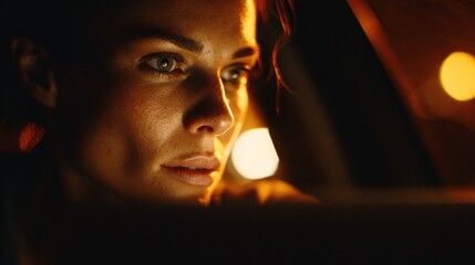 Golden Hour Portrait: A Woman's Gaze
