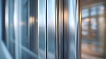 Steel Reflections: A Modern Architectural Detail