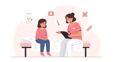 Worried Young Patient Consults Friendly Doctor About Health On Medical Exam