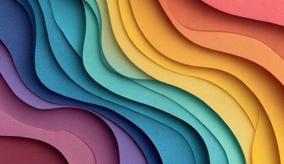 Abstract layered wavy colors (1)