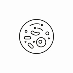 bacteria micro organisms icon sign vector