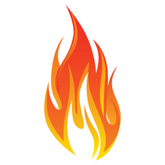 Fire icon collection Fire flame symbol. Bonfire silhouette logotype Flames symbols set flat style stock vector