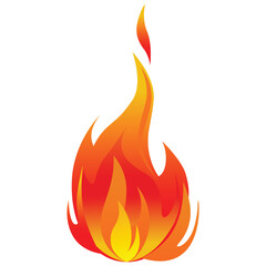 Fire icon collection Fire flame symbol. Bonfire silhouette logotype Flames symbols set flat style stock vector