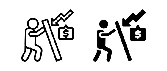 Business Resilience multiple icon set of two.line and glyph vector illustration