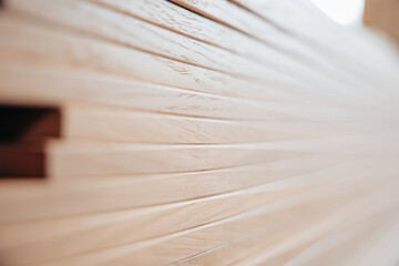Stacked Wooden Joinery Planks with Precision Slot Cuts