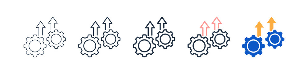 Improvement different style icons set vector illustration. 