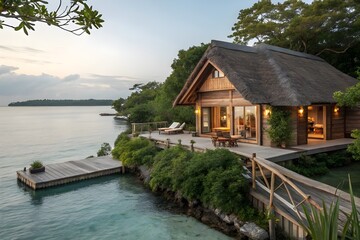 Obraz premium cottage on island 