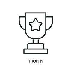Trophy thin line vector icons.