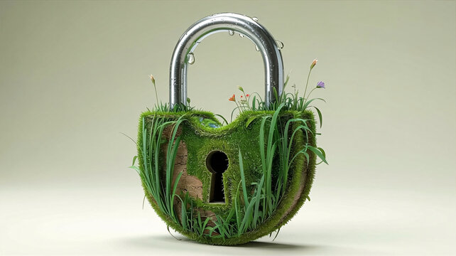 Secure your future with green solutions innovative eco friendly padlock protecting environment and sustainability