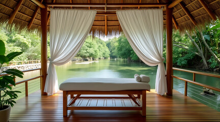 tropical resort hotel room