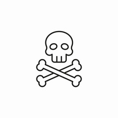 skull and crossbones icon sign vector