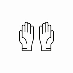 Obraz premium two praying hands icon sign vector