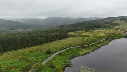 Naklejka premium survol du parc national de Killarney, ring of Kerry, Irlande