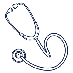 stethoscope on white background