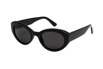 Chic Black Cat-Eye Sunglasses with Thick Frames and Dark Lenses, Modern Fashion Accessory