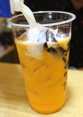a glass of orange
