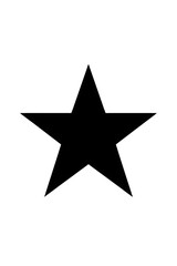 Fototapeta premium Simple outline of a five-pointed star, a classic geometric shape symbolizing achievement and excellence