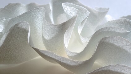 Folded white paper, abstract texture